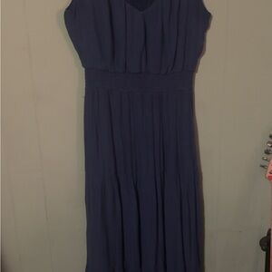 Luxology Navy Midi Dress